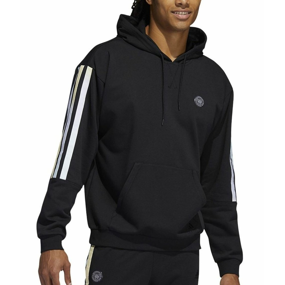 Adidas Mens DM PO Hoodie Sweatshirt Black Basketball HB6760 XL